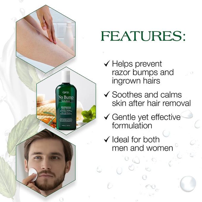 No Bump Skin-Smoothing Topical Solution, Helps Prevent Razor Burns, Hair Bumps