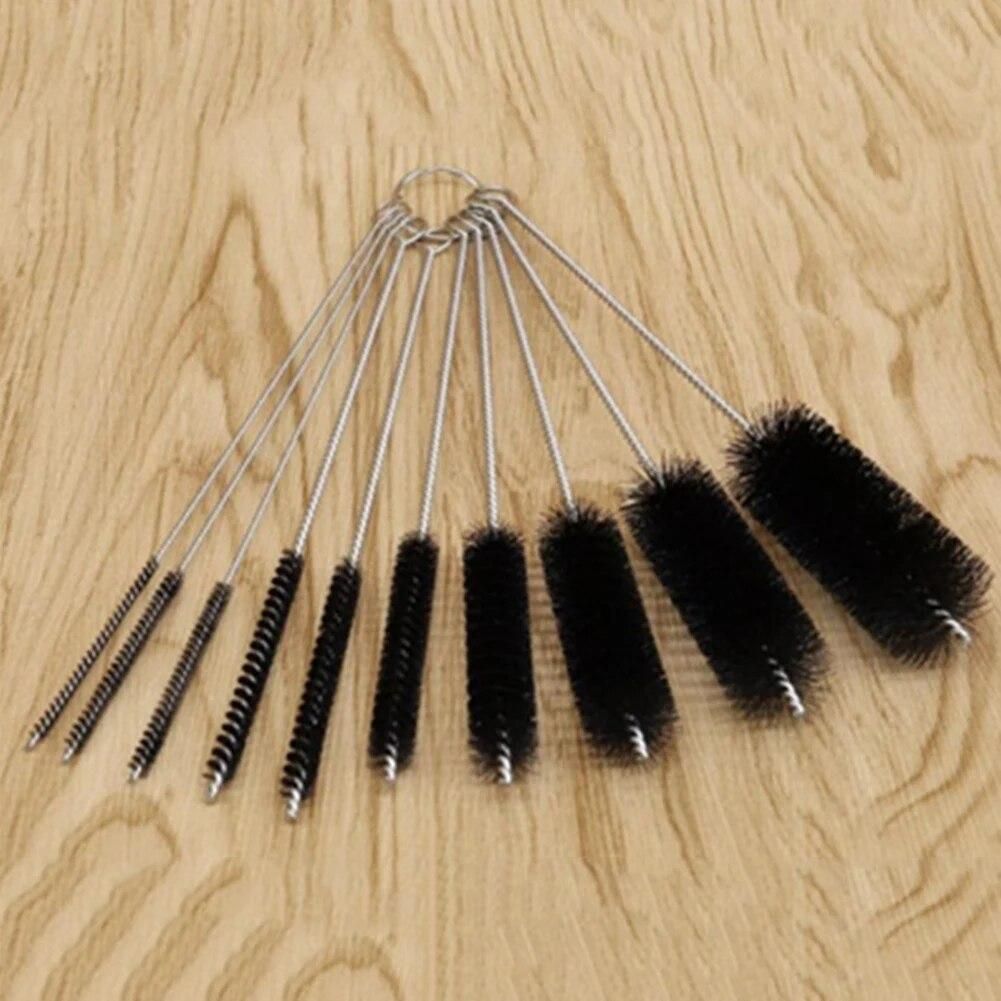 10Pcs/Set Coffee Machine Bottle Tube Straw Brush Washing Scrubber Cleaning Tool New