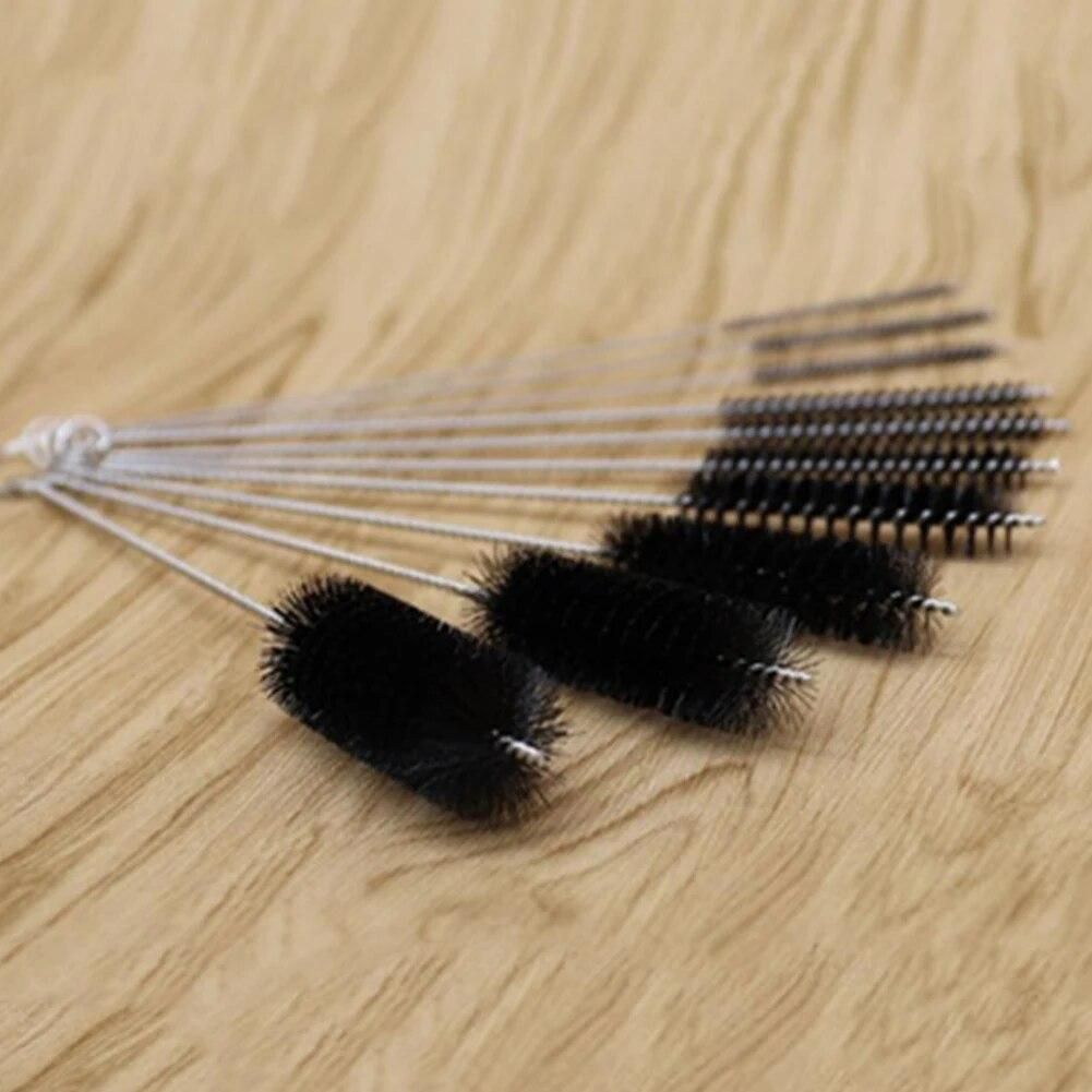 10Pcs/Set Coffee Machine Bottle Tube Straw Brush Washing Scrubber Cleaning Tool New