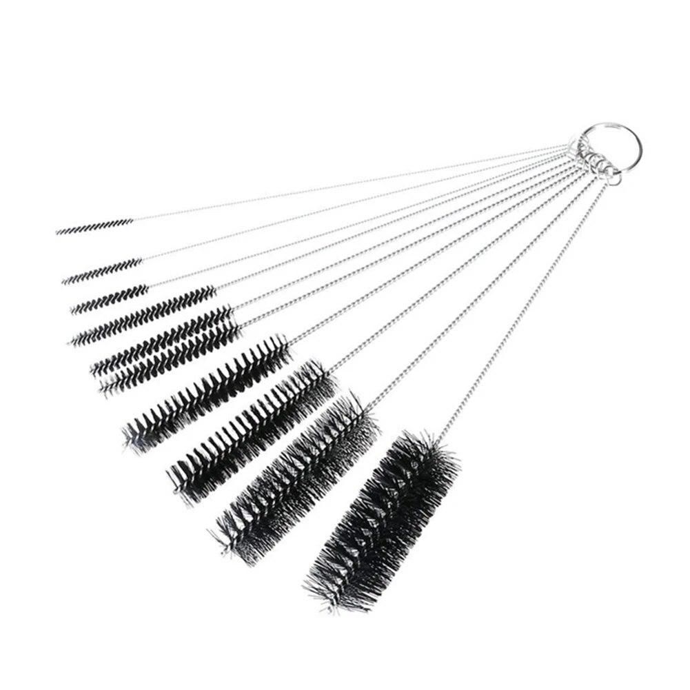 10Pcs/Set Coffee Machine Bottle Tube Straw Brush Washing Scrubber Cleaning Tool New