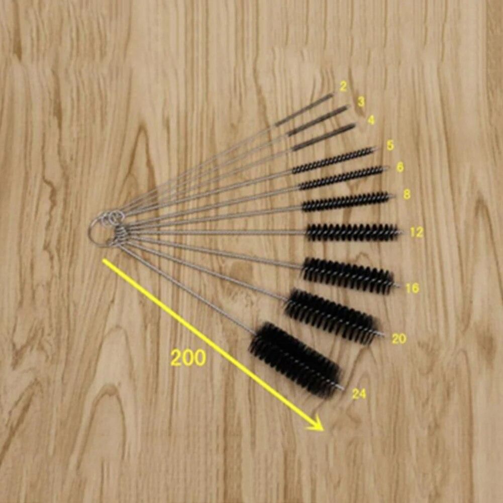 10Pcs/Set Coffee Machine Bottle Tube Straw Brush Washing Scrubber Cleaning Tool New