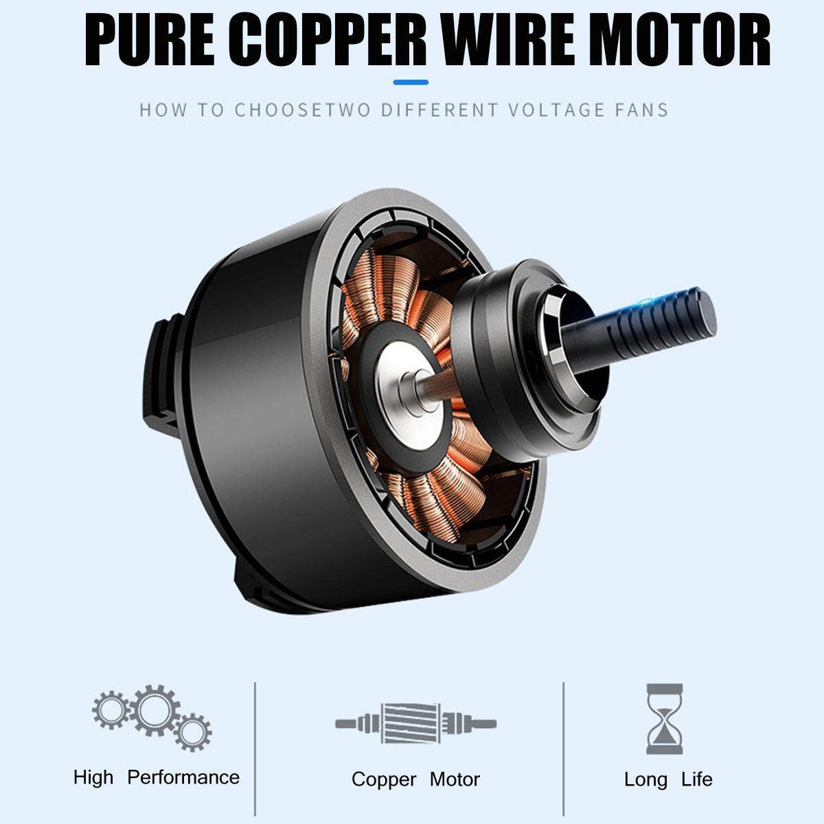 12V Dual Head Car Fan Portable Vehicle Truck 360° Rotatable Auto Cooling Cooler