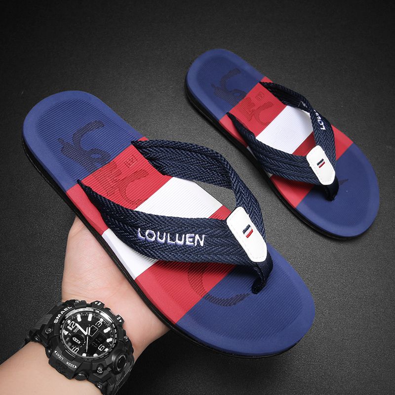High Quality Webbing Flip Flops Men Mixed Color Sandals Shoes Summer Beach Slippers Men Fashion Breathable Casual Outdoor Footwear