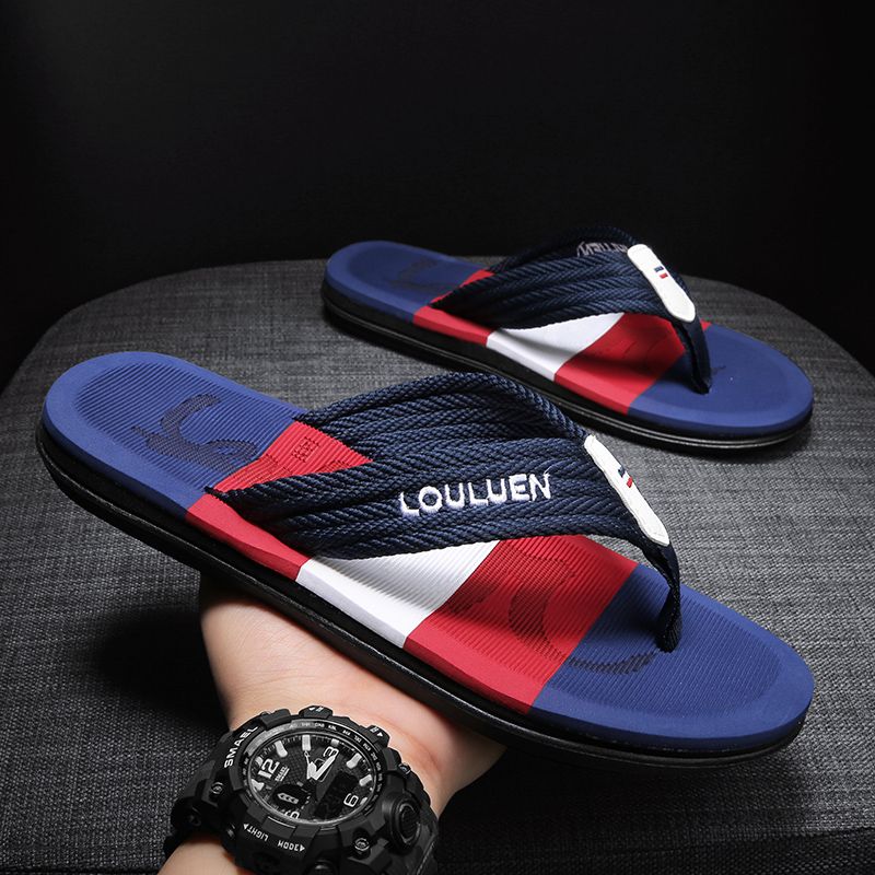 High Quality Webbing Flip Flops Men Mixed Color Sandals Shoes Summer Beach Slippers Men Fashion Breathable Casual Outdoor Footwear