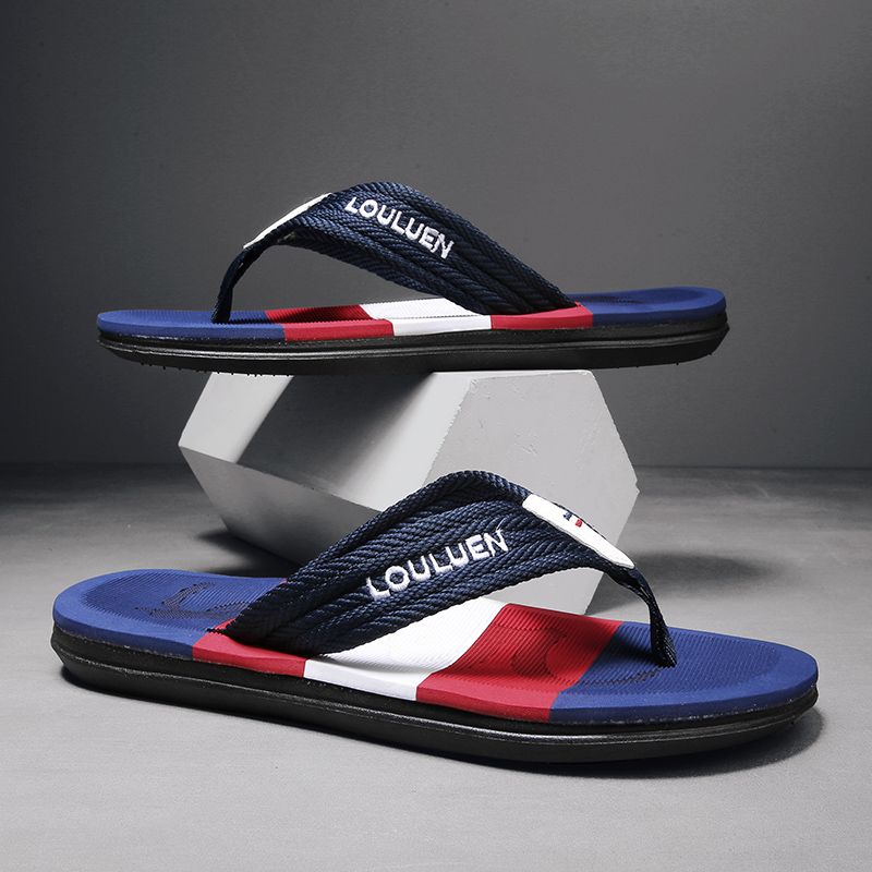 High Quality Webbing Flip Flops Men Mixed Color Sandals Shoes Summer Beach Slippers Men Fashion Breathable Casual Outdoor Footwear