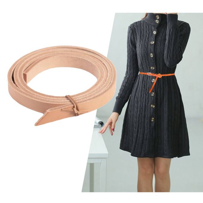 Leather Straps Pattern Leather Belt Strips For Projects Natural Color
