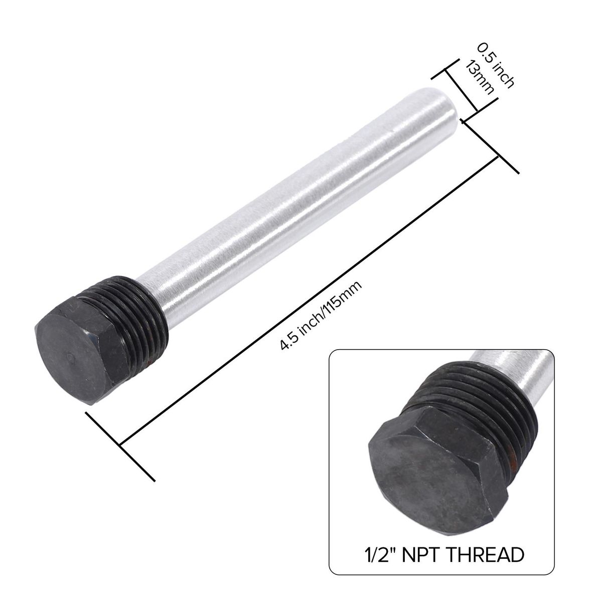 RV Water Heater Magnesium Anode Rod for Heaters 12Inch NPT RV Hot Water Tank Anode Rod for RV Heater