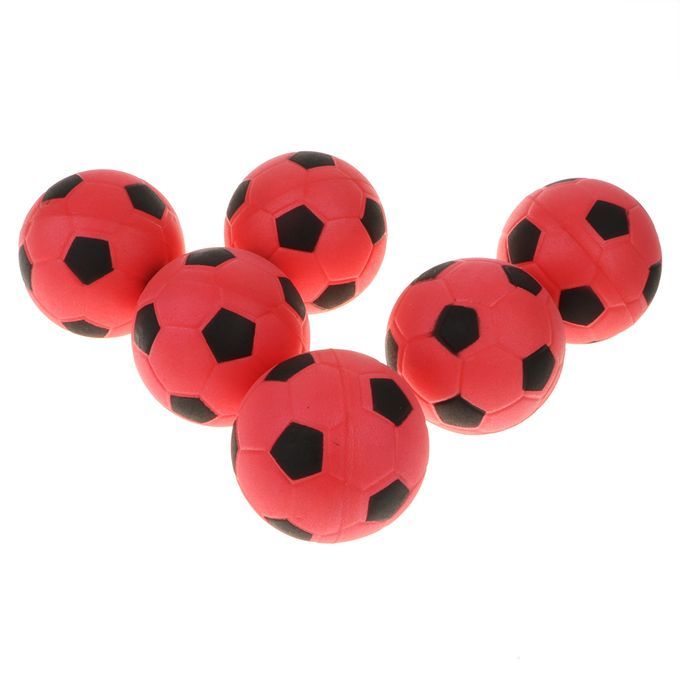 6 Pieces 24 Mini EVA Football Sports Balls Kids Indoor Outdoor Red