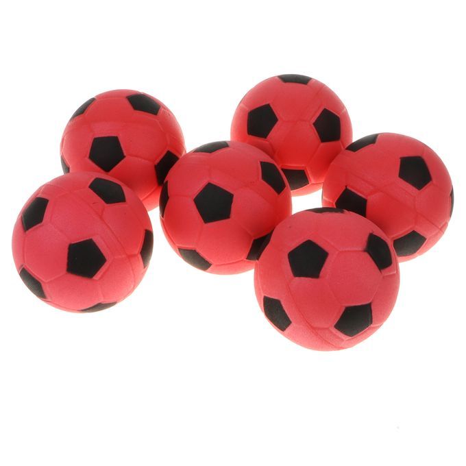 6 Pieces 24 Mini EVA Football Sports Balls Kids Indoor Outdoor Red