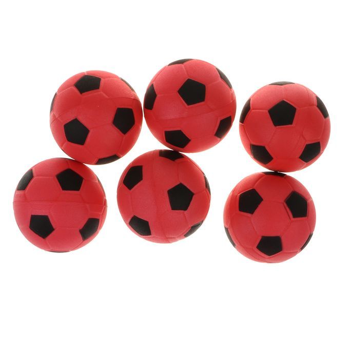 6 Pieces 24 Mini EVA Football Sports Balls Kids Indoor Outdoor Red
