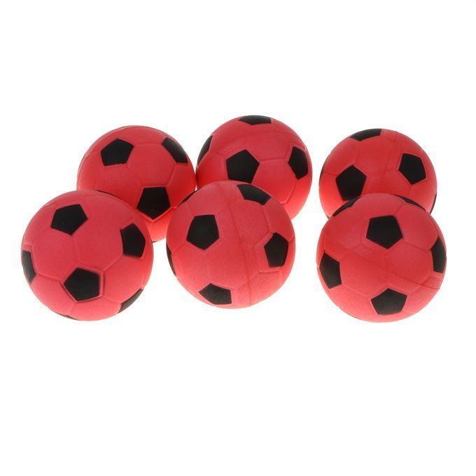 6 Pieces 24 Mini EVA Football Sports Balls Kids Indoor Outdoor Red