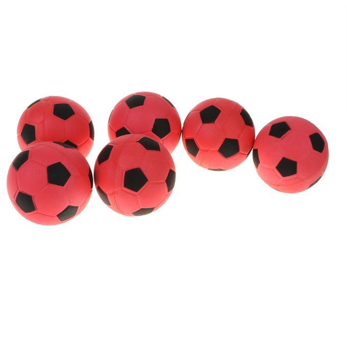 6 Pieces 24 Mini EVA Football Sports Balls Kids Indoor Outdoor Red