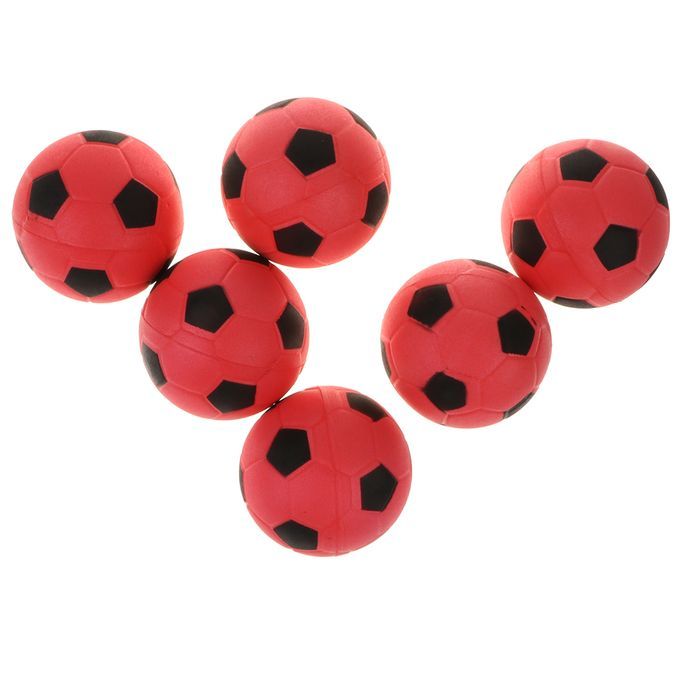 6 Pieces 24 Mini EVA Football Sports Balls Kids Indoor Outdoor Red