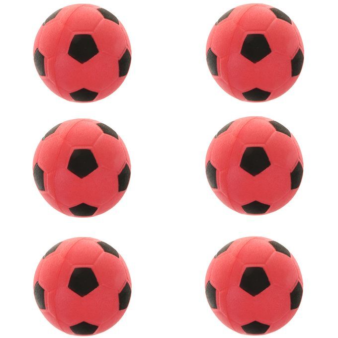 6 Pieces 24 Mini EVA Football Sports Balls Kids Indoor Outdoor Red