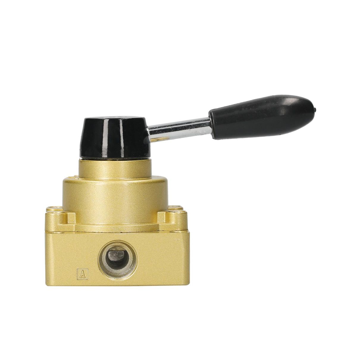 1/2-inch Pneumatic Rotary Lever Hand Valve 4 Way 3 Position Air Hand Valve Pneumatic Air Flow Control