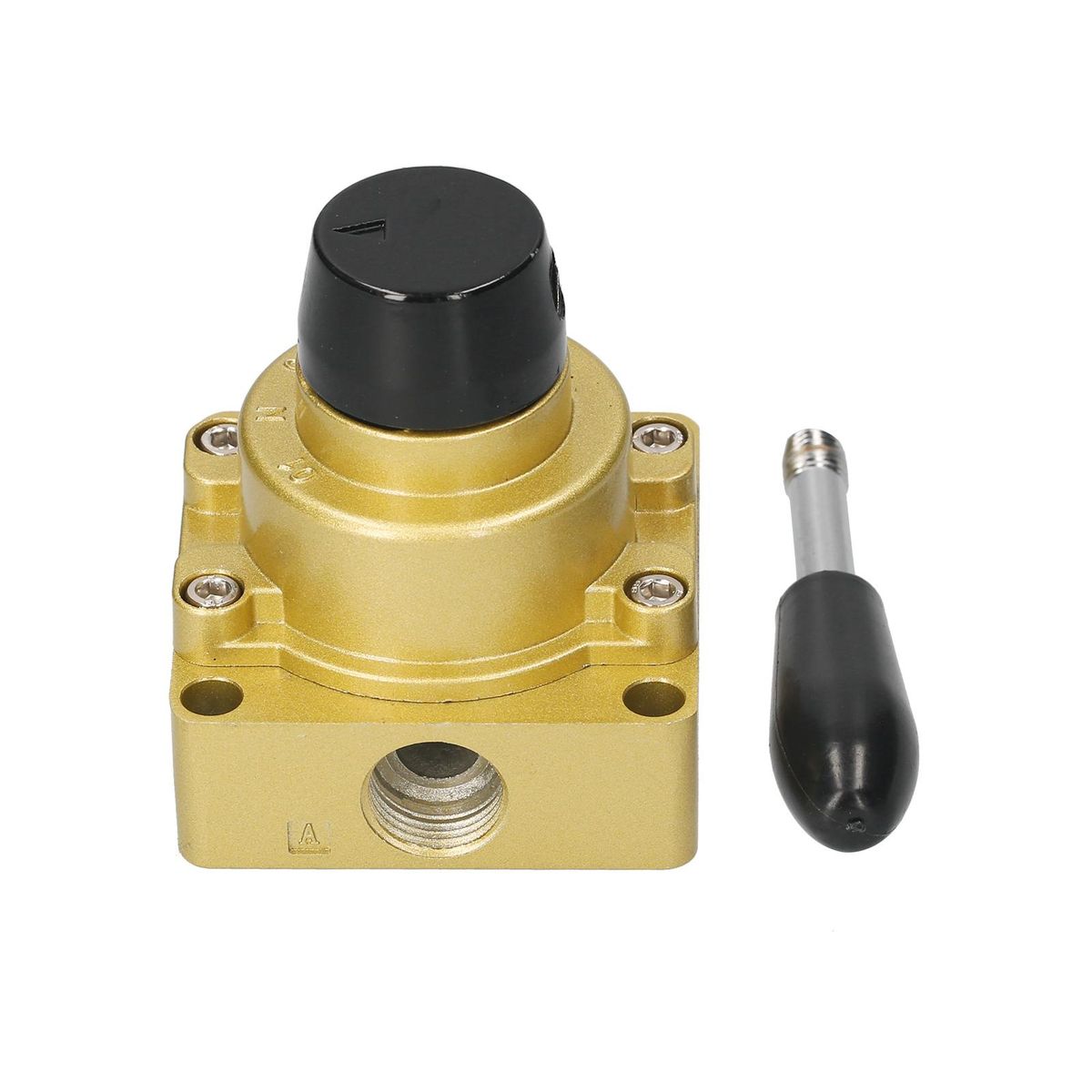 1/2-inch Pneumatic Rotary Lever Hand Valve 4 Way 3 Position Air Hand Valve Pneumatic Air Flow Control