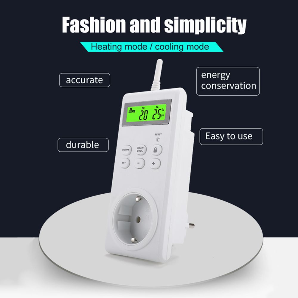 Plug-In Programmable Thermostat Wireless Thermostat Outlet