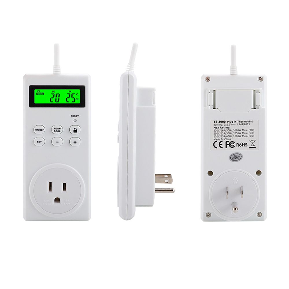 Plug-In Programmable Thermostat Wireless Thermostat Outlet