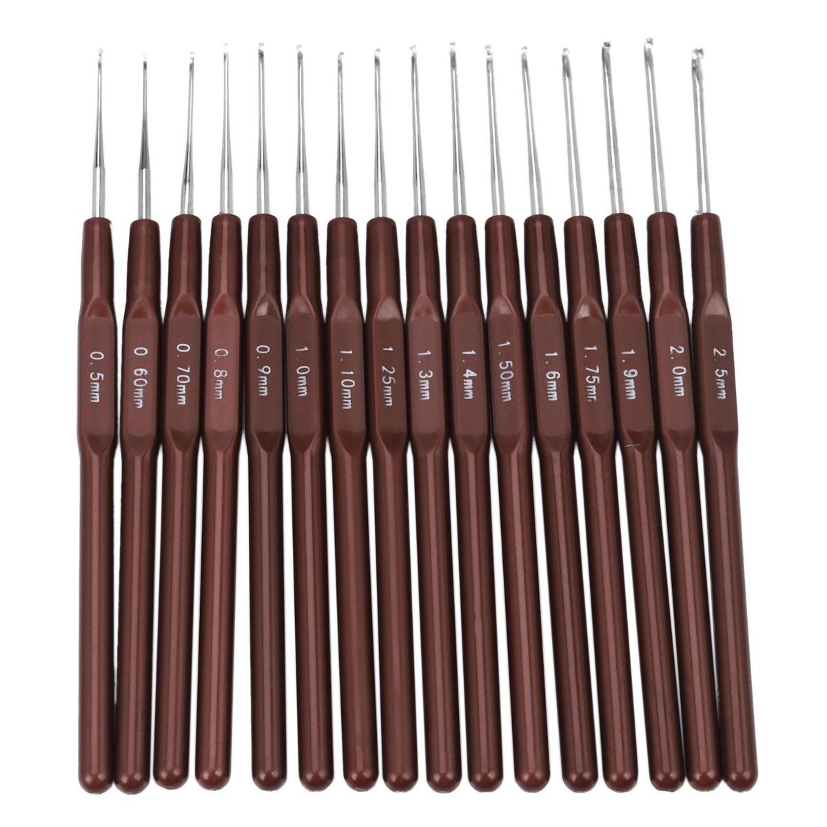 16pcs ABS Handle Crochet Hooks Handle Knitting Needles Set