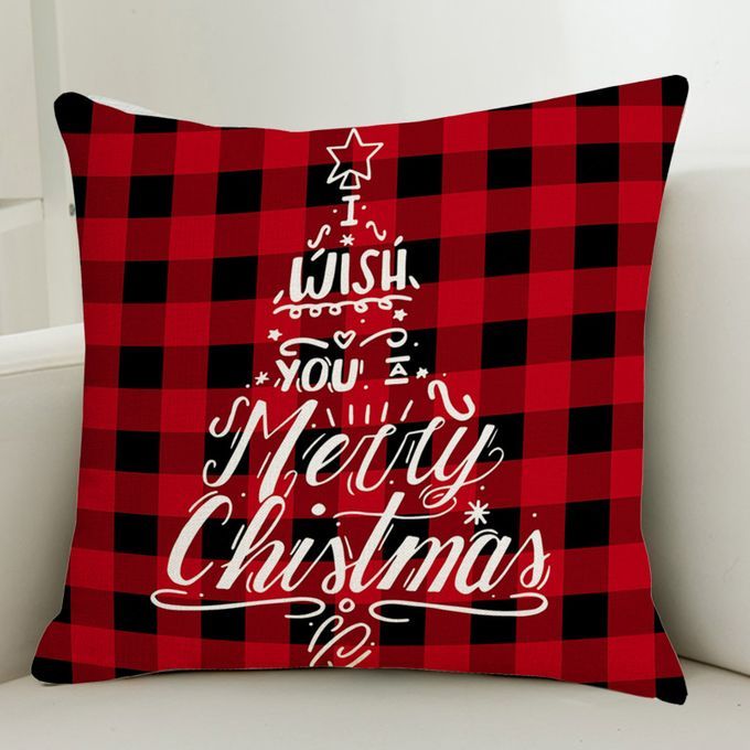 Eye-catching Pillow Cover Invisible Zipper Design Flax-