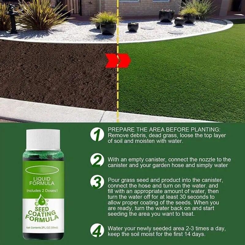 Green Grass Lawn Spray High Quality Durable Liquid Seeding Lawn Greening Spray Hippie Green Grass Spray For Gardens Farms Lawns