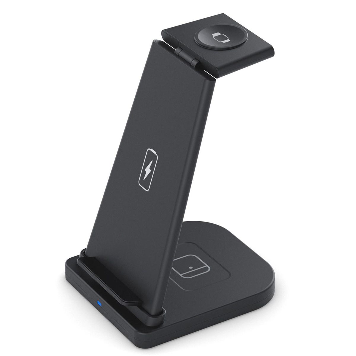 Replacement for iPhone12 11 X XR XS Samsung Galaxy S9 S8 iWatch 5 4 3 2 1 Airpods Wireless Charger Stand 3 in 1 Qi-Certified Fast Wireless Charging Station
