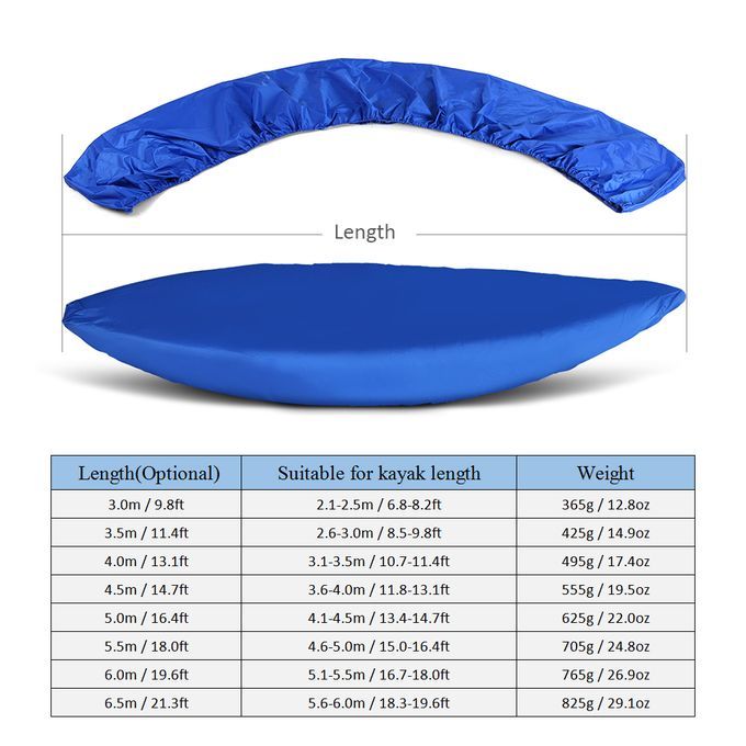 Professional Universal Kayak Cover Canoe Boat UV Shield