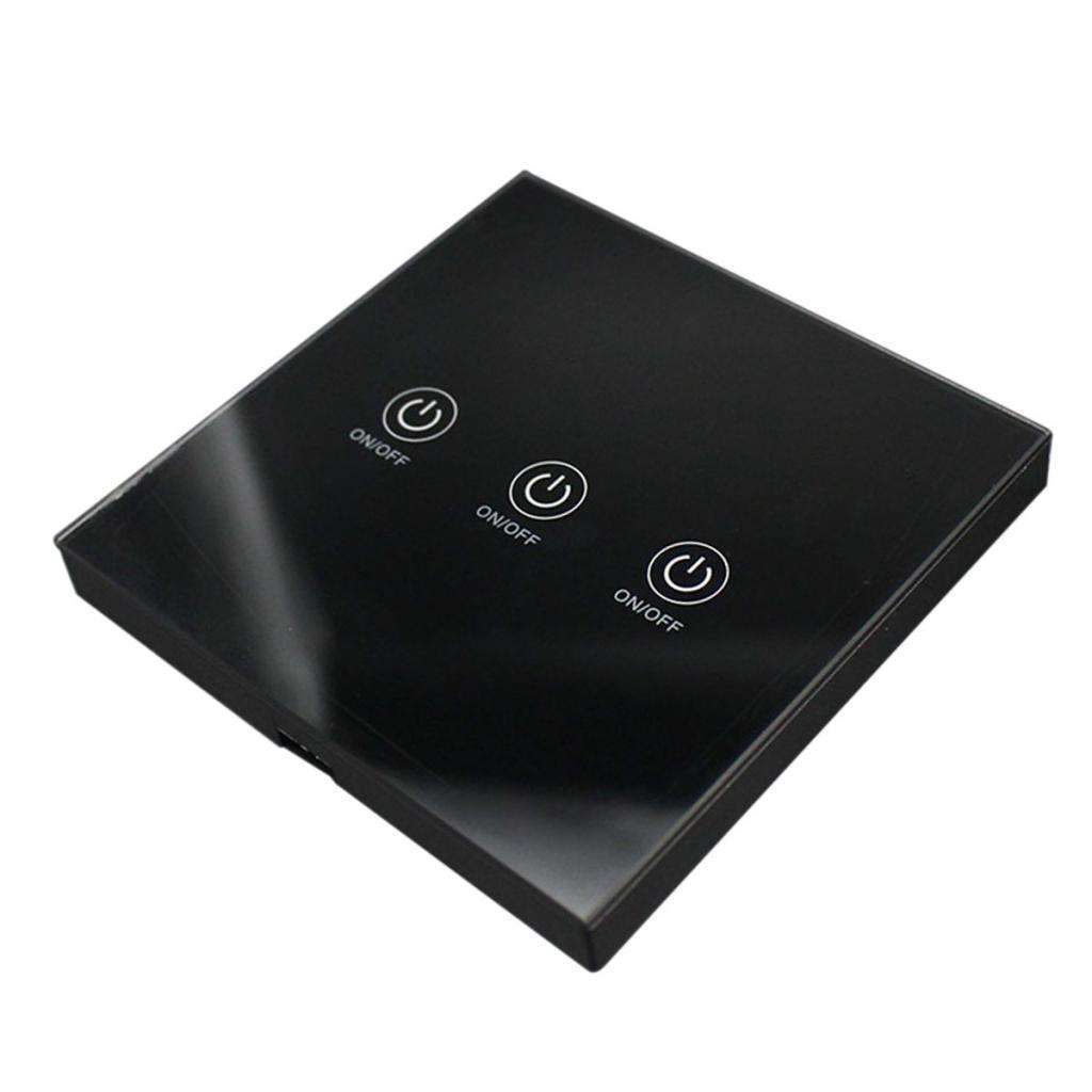 Black Smart Remote Control WIFI Wireless Switch LED Light Touch Panel