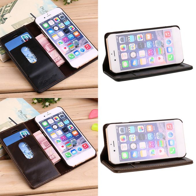 Magnetic Leather Wallet Card Holder Flip Stand Case Cover For IPhone 6