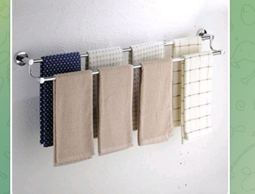 Double Rail Towel Hanger - Silver