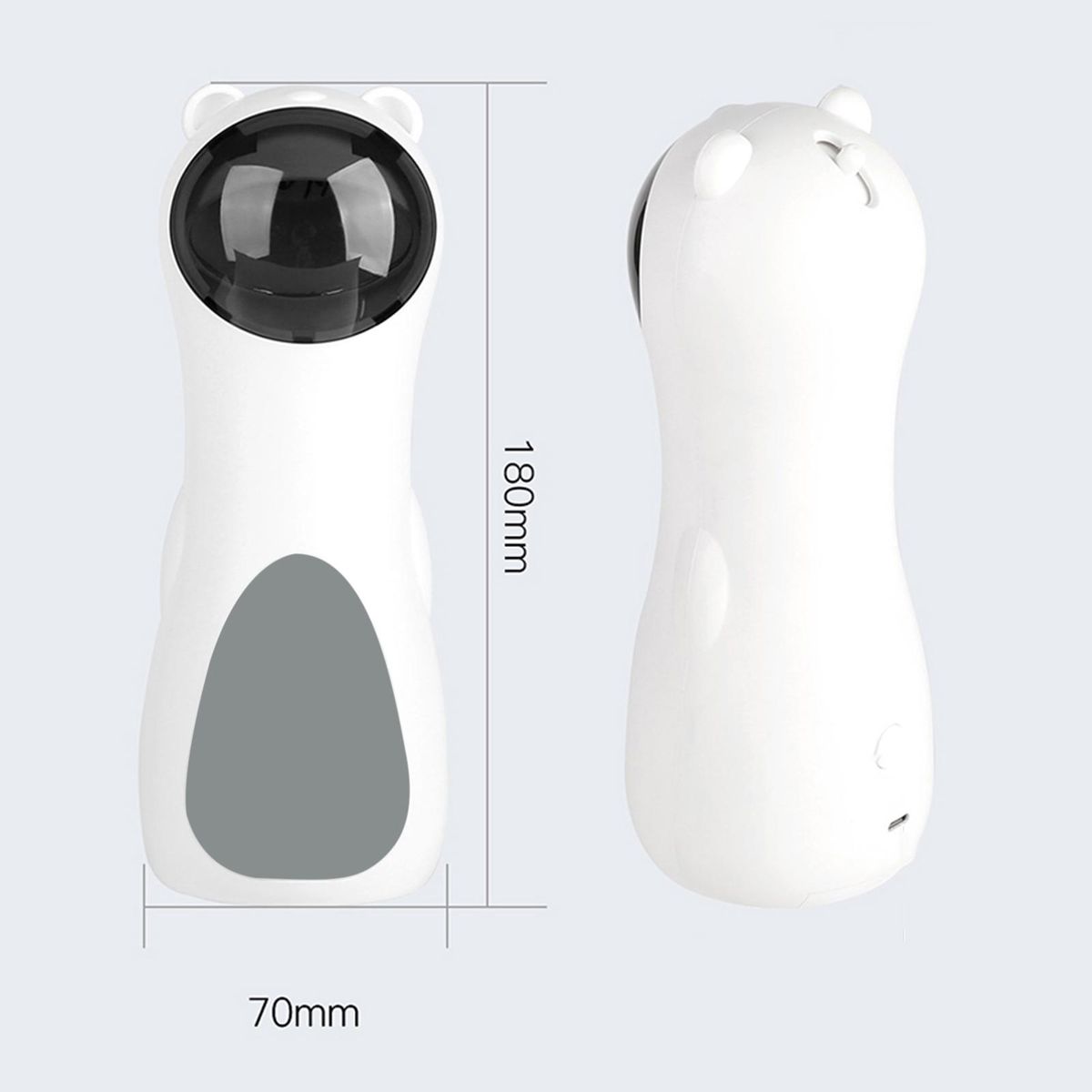 Cat Laser Toy, Automatic Rotating Laser Pointer for Cats, USB/Battery Charging Operated Pet Training Exercise Chaser Tool with 5 Adjustable Modes (White)