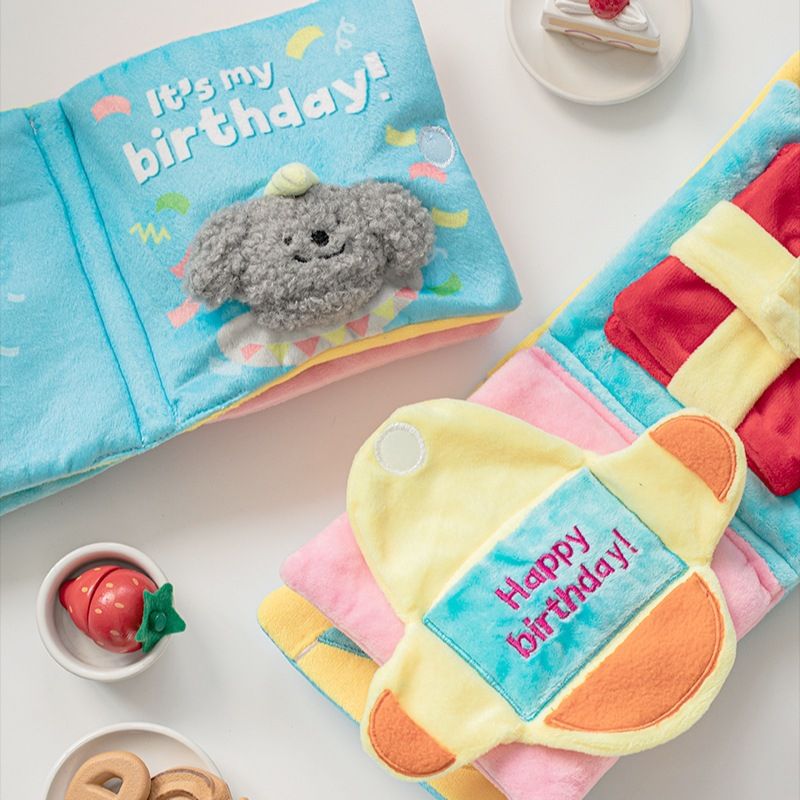 Missed Eating Cute Sniffing Sound Reading Toy Dog Tibetan Food Book Schnauzer Maltese Yorkshire Pet Birthday Toy Interactive-Blue