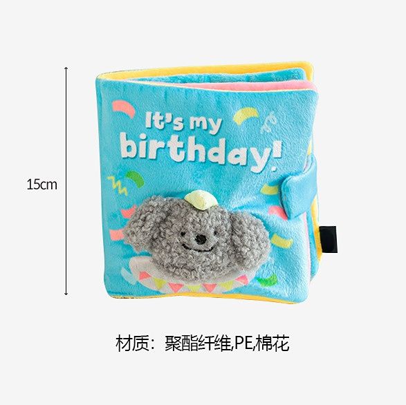Missed Eating Cute Sniffing Sound Reading Toy Dog Tibetan Food Book Schnauzer Maltese Yorkshire Pet Birthday Toy Interactive-Blue