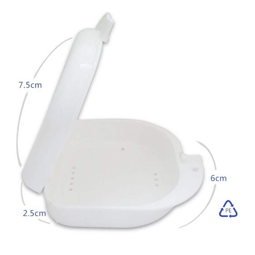 Retainer Case Gumshield Box Denture Mouthguard Brace Dental White