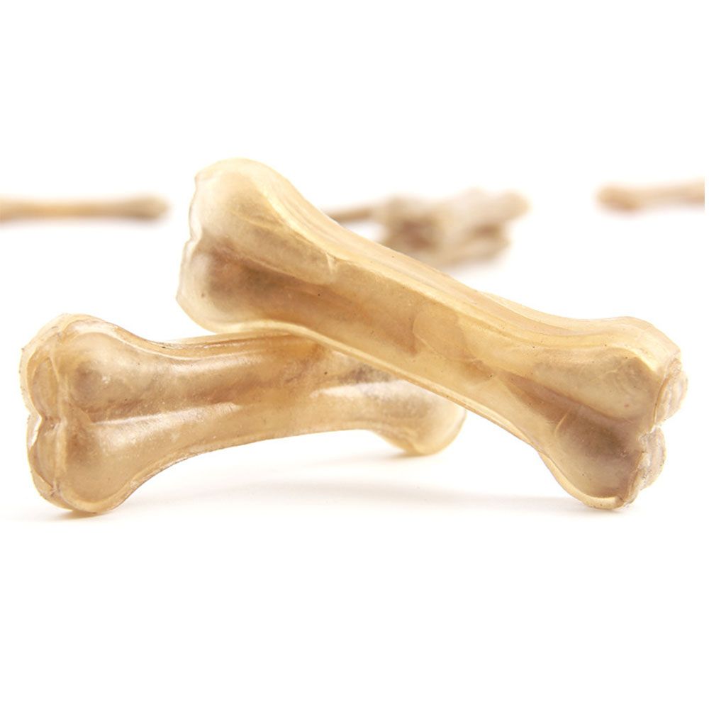 Pet Toy Dog Chews Toys Supplies Leather Cowhide Bone Molar Teeth Clean Stick Food Treats Dogs Bones For Puppy Accessories-2 Inche 10pcs