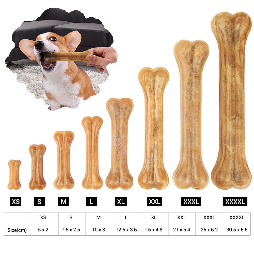 Pet Toy Dog Chews Toys Supplies Leather Cowhide Bone Molar Teeth Clean Stick Food Treats Dogs Bones For Puppy Accessories-2 Inche 10pcs