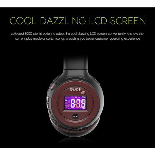 Bluetooth Stereo Sound Bass Headset/FM Black