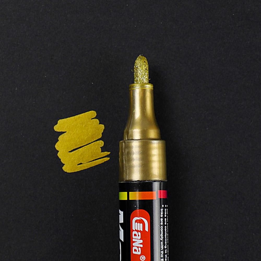 1Pcs Oil-based Paint Metal Marker Pens Sharpie 3.0mm Gold