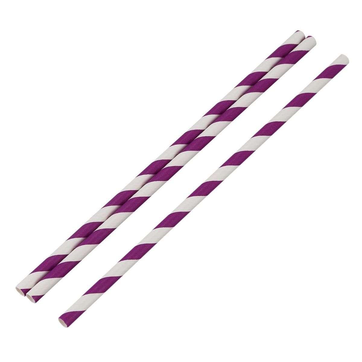 Paper Party Striped Straws Purple/White