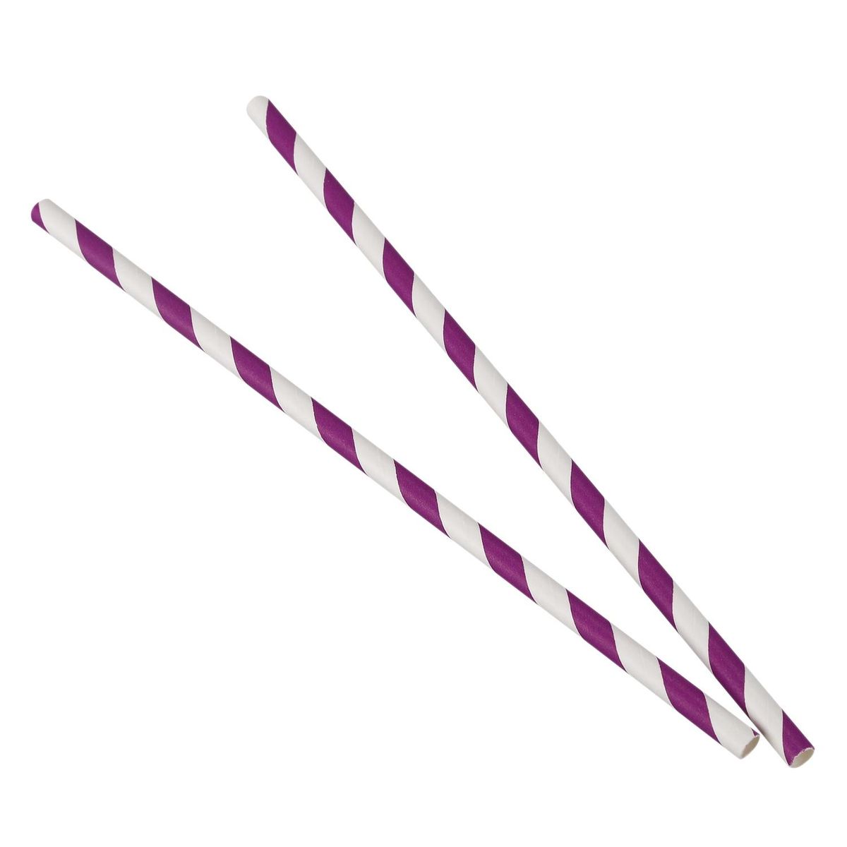 Paper Party Striped Straws Purple/White