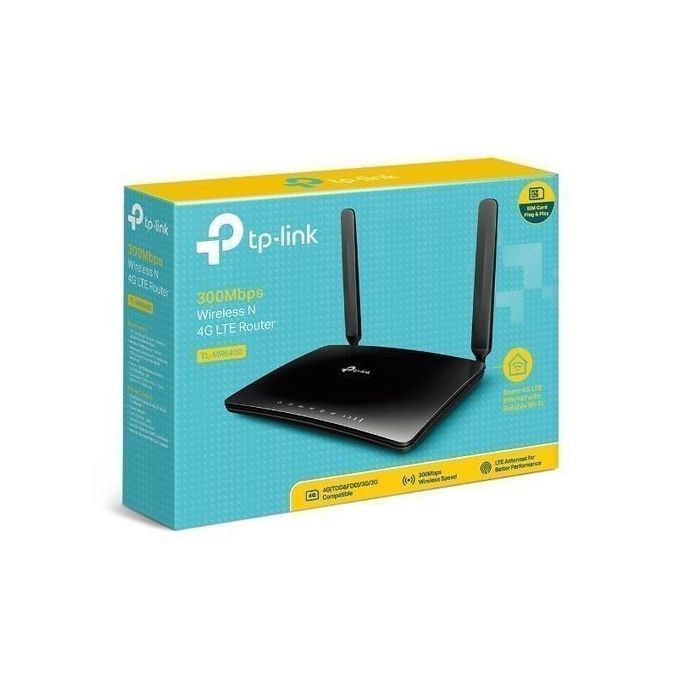 300Mbps Wireless N 4G LTE Router TL-MR6400 Sim Card -Black