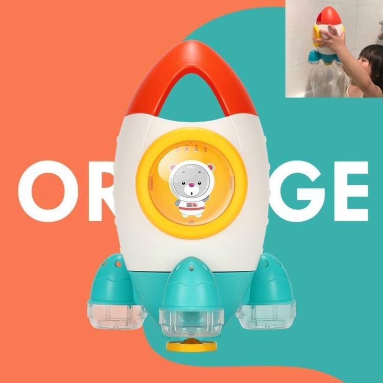 Baby Bath Shower Water Spray Rotating Rocket Beach Toys