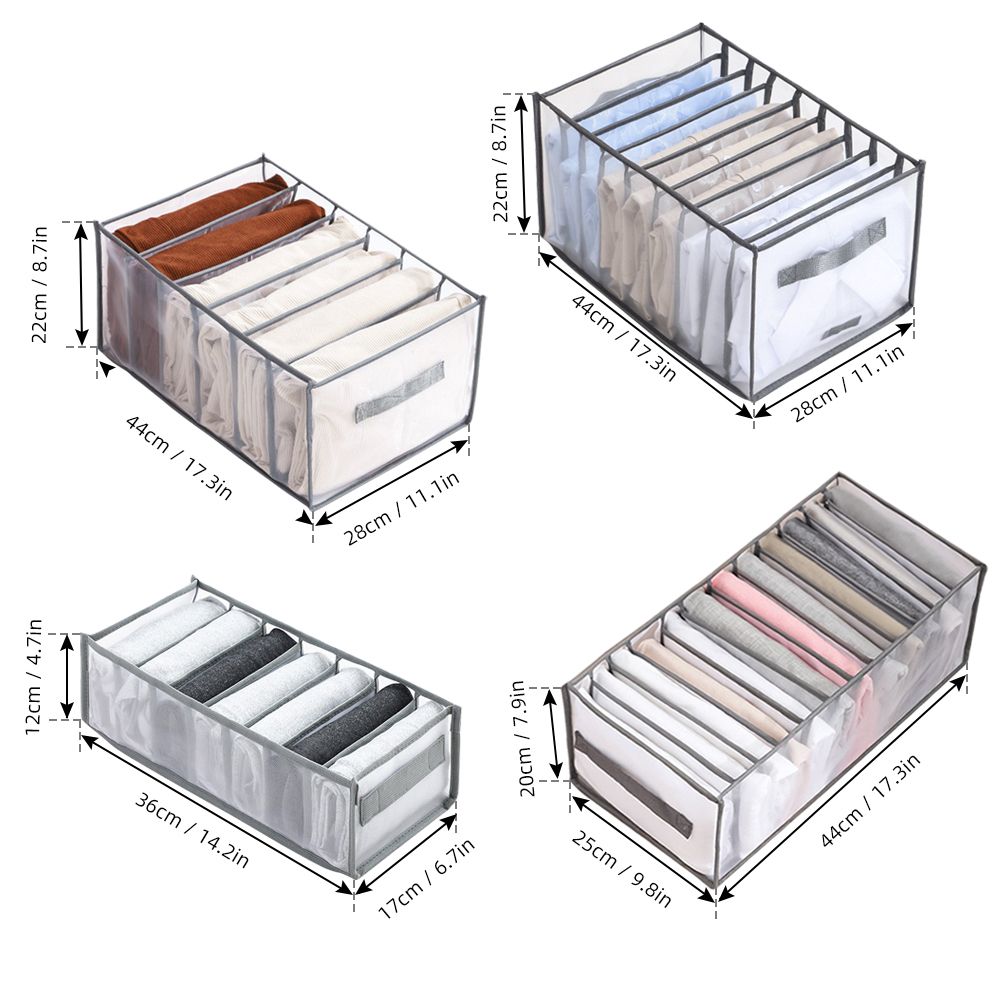 4 Pcs 6 Grids 7 Grids 9 Grids 12 Grids Clothes Organizer
