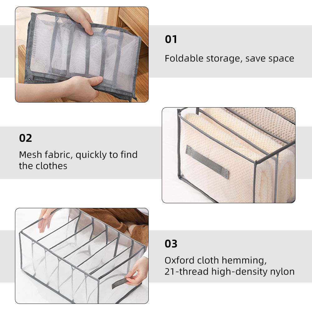 4 Pcs 6 Grids 7 Grids 9 Grids 12 Grids Clothes Organizer