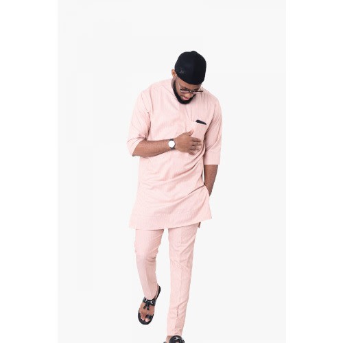 Men's Kaftan - Pale Pink