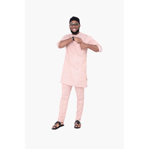 Men's Kaftan - Pale Pink