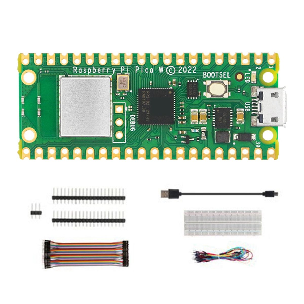 For Raspberry Pi Pico W Development Board Extended Jumper Kit Wireless WiFi RP2040 Microcontroller Development Board