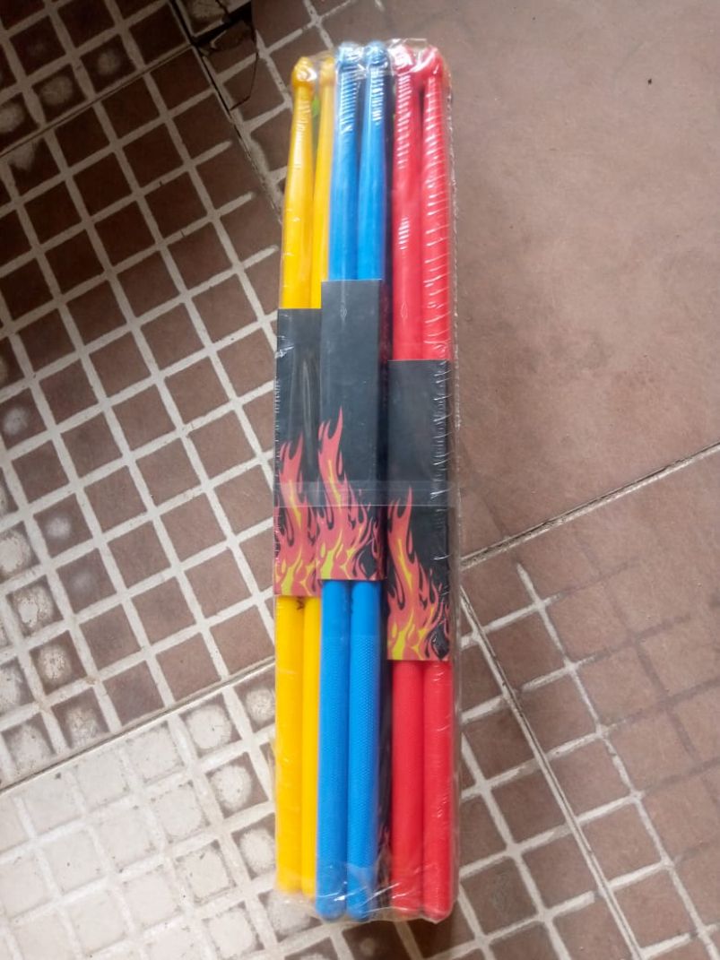 12 Pairs Of Professional  Colorful Rubber Drum Sticks
