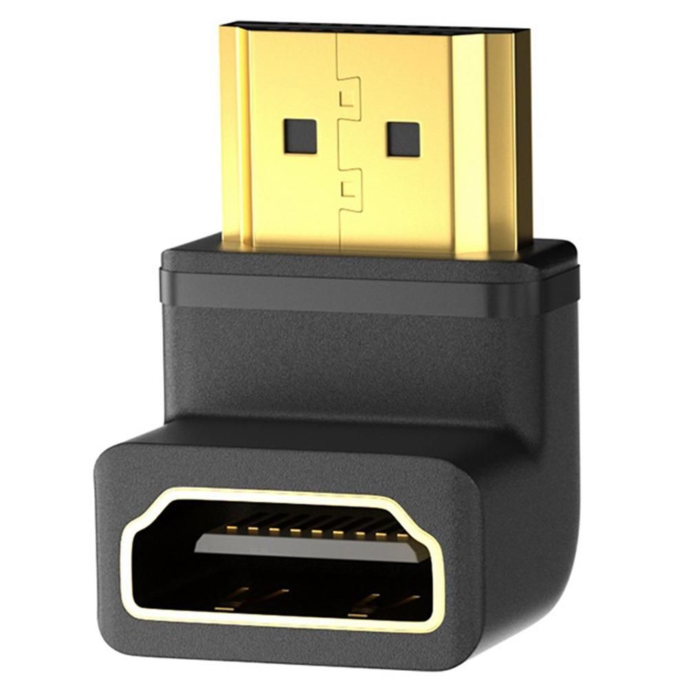 HDMI-Compatible 2.1 Male to Female Adapter AM/AF Computer TV HD Adapter, Supports 8K 60HZ Resolution/Dynamic HDR  90°