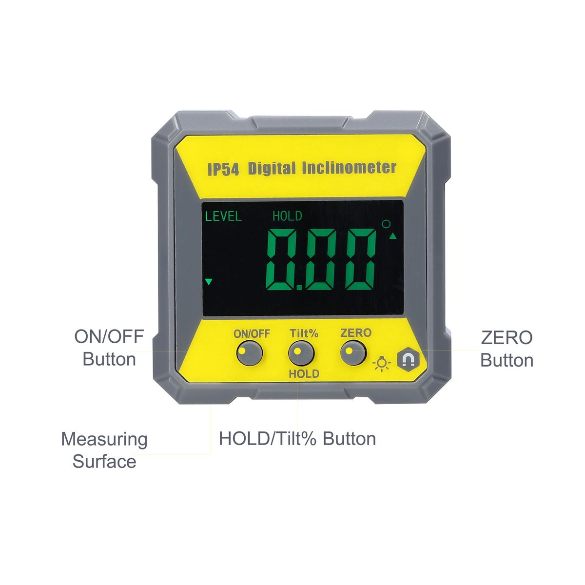 4*90° LCD Display Inclinometer Portable Inclinometer Level